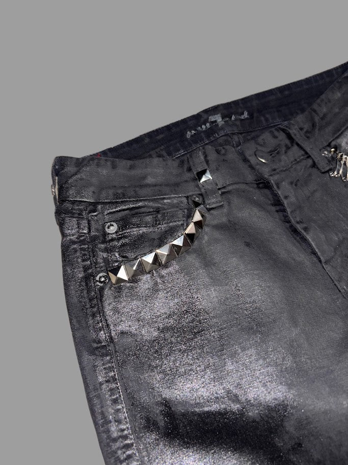 Blackout - Waxed Flare Denim